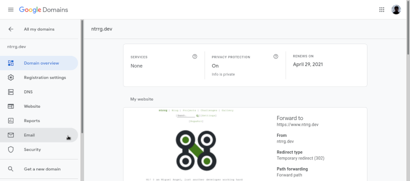 Configuración de correo electrónico